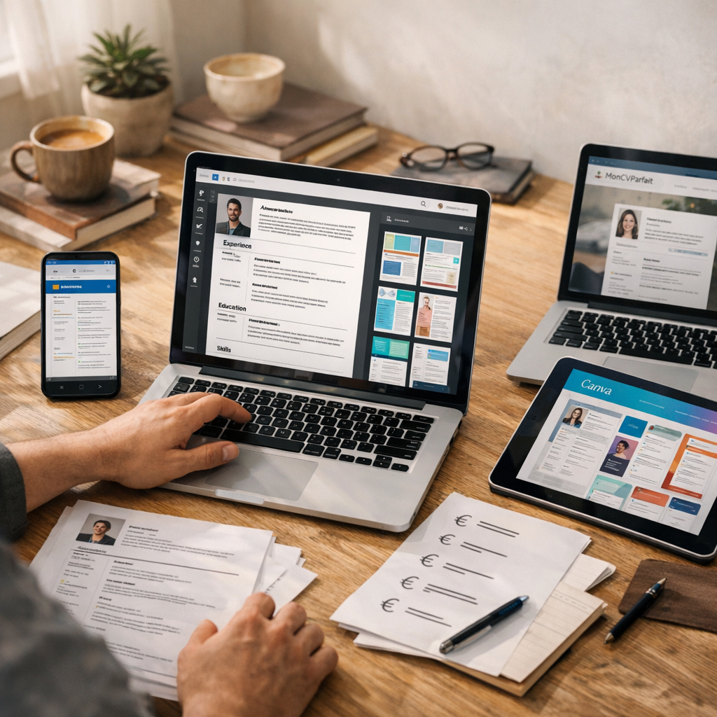 Prix et alternatives : CVDesignR, Canva, Europass et MonCVParfait