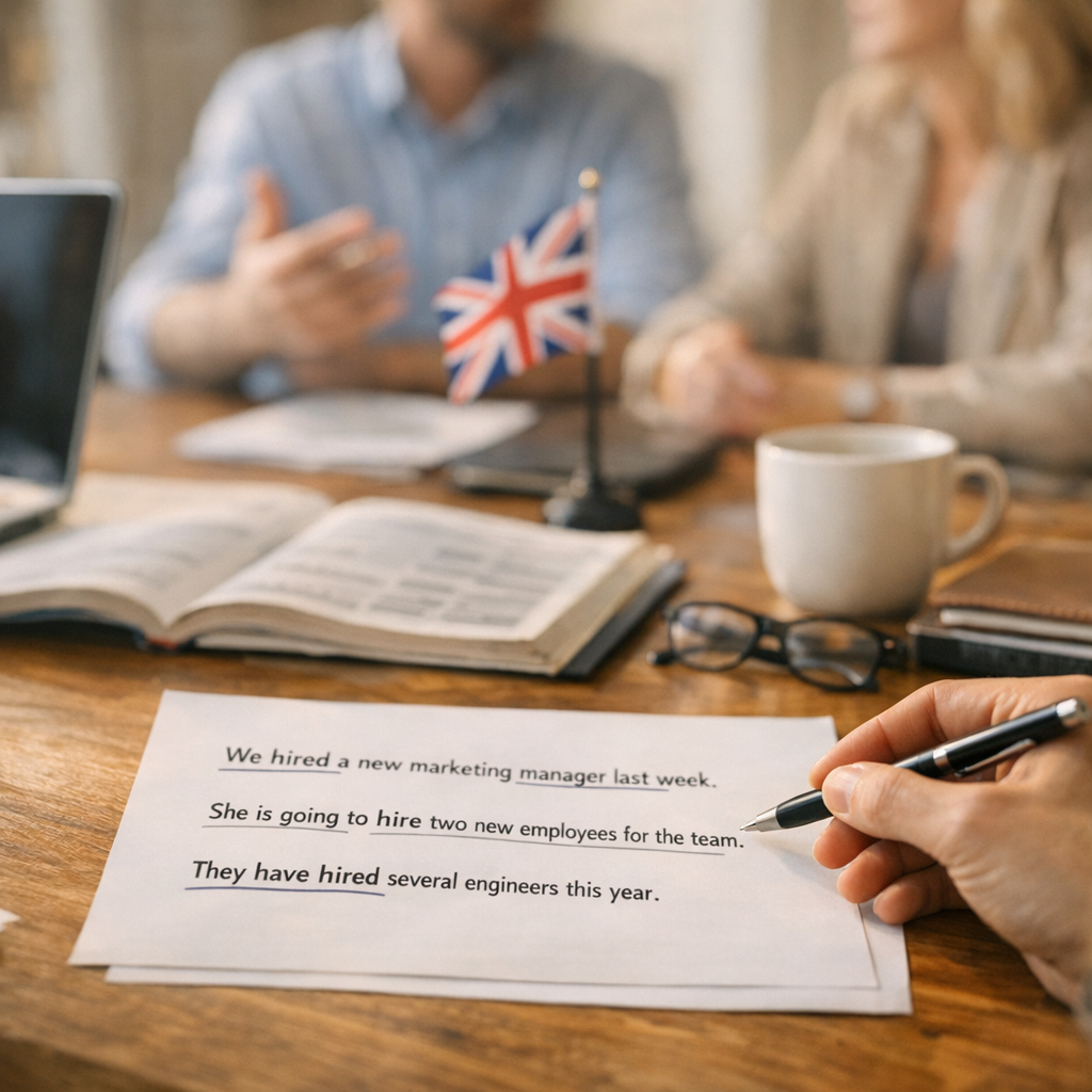 Conjuguer « embaucher » en anglais dans une phrase professionnelle