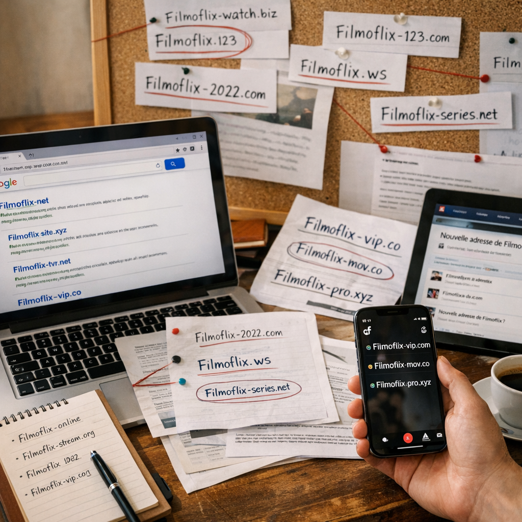 Pourquoi trouve-t-on plusieurs “nouvelles adresses” différentes de Filmoflix selon Google, TikTok, forums et sites d’act