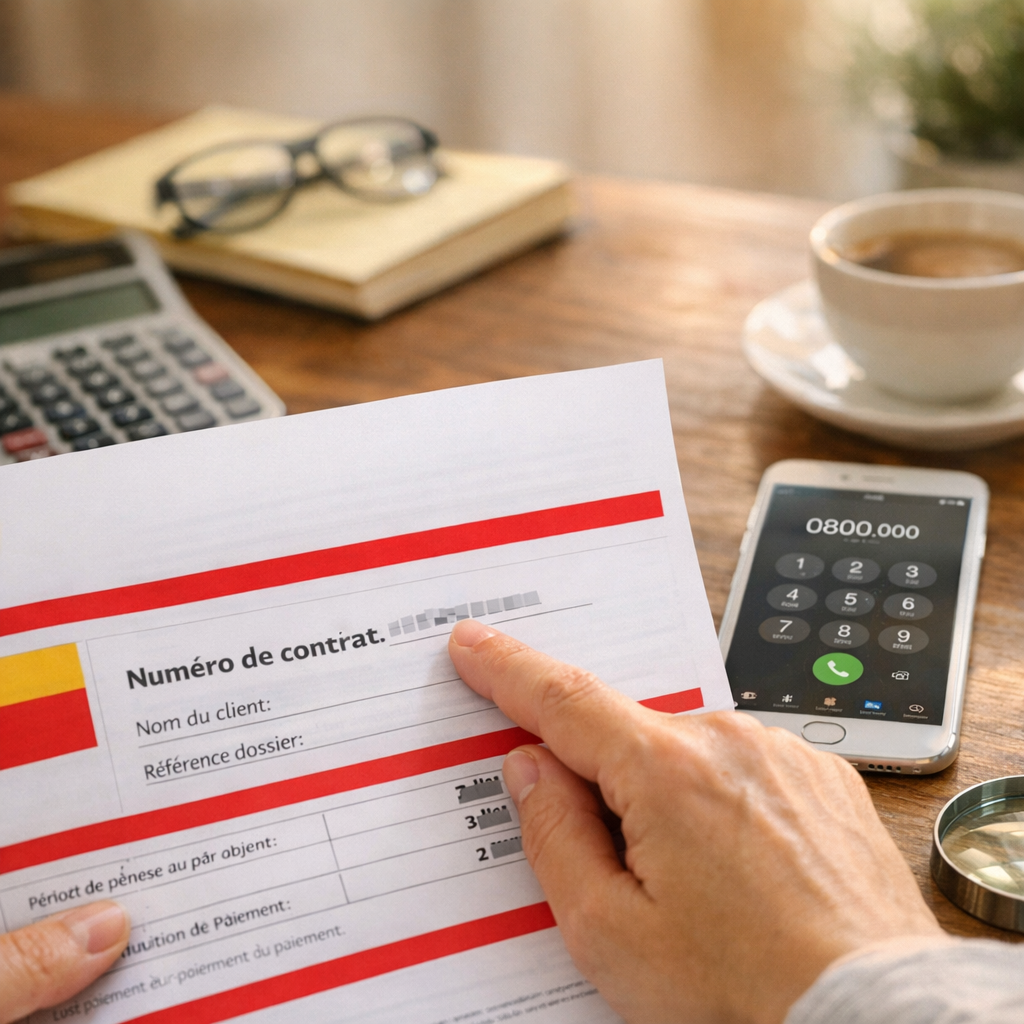 Où trouver numéro de contrat Cofidis ?