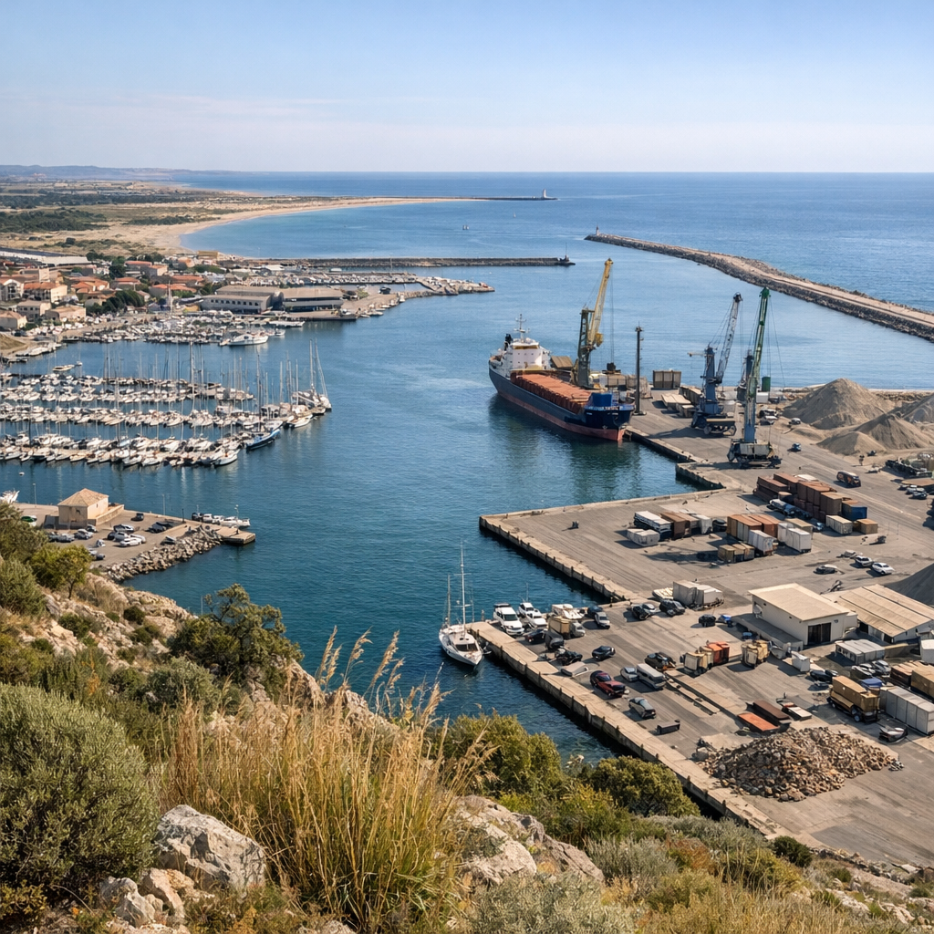 La Webcam de Port-La Nouvelle montre la plage et le Port