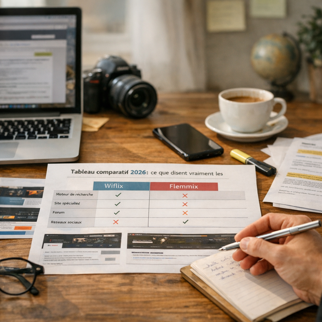 Tableau comparatif 2026 : ce que disent vraiment les principales sources sur les adresses Wiflix/Flemmix
